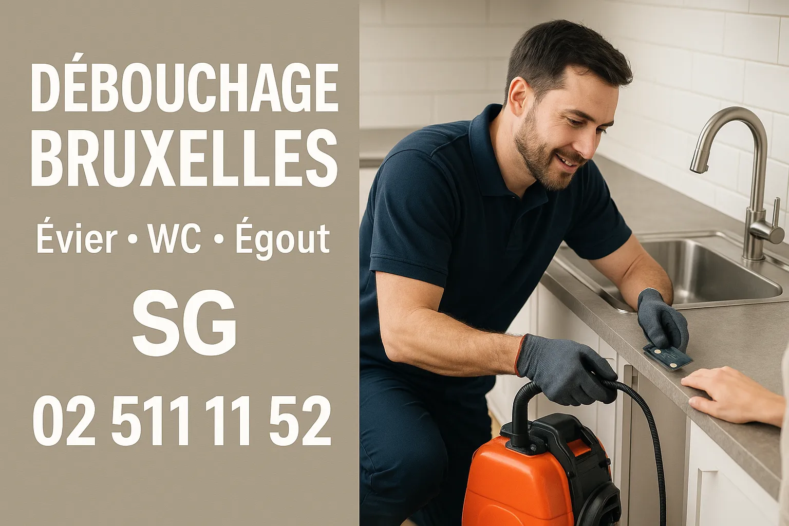 Débouchage Bruxelles urgence 24h/24